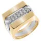 Orphelia® Women's Two-Tone 18C Ring - Silver/Gold RD-33017