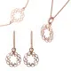 Orphelia® 'Jasmine' Dames Zilver 925 925 Set: Armband + Oorbellen + Ketting - Rosékleurig SET-7076/1