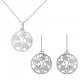 Orphelia® 'Oceane' Damen Sterling Silber Set: Halskette-Anhanger + Ohrringe - Silber SET-7090