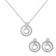 Orphelia® 'Azalea' Damen Sterling Silber Set: Halskette-Anhanger + Ohrringe - Silber SET-7095