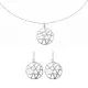 Orphelia® 'Amabella' Damen Sterling Silber Set: Halskette-Anhanger + Ohrringe - Silber SET-7098