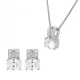Orphelia® 'Alena' Women's Sterling Silver Set: Chain-Pendant + Earrings - Silver SET-7122