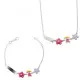 Orphelia® 'Dahlia' Kind Zilver 925 925 Set: Armband + Ketting - Zilverkleurig SET-7147