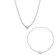 Orphelia® 'Faye' Damen Sterling Silber Set: Bracelet + Necklace - Silber SET-7157
