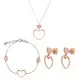 Orphelia® 'Mada' Dames Zilver 925 925 Set: Ketting + Armband + Oorbellen - Zilver/Rosé SET-7389