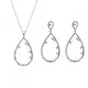 Orphelia® 'Islia' Dames Zilver 925 925 Set: Ketting + Oorbellen - Zilverkleurig SET-7423