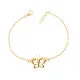 Orphelia® 'Butterfly' Dames Zilver 925 925 Armband (sieraad) - Goudkleurig ZA-7074/1