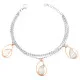 Orphelia® 'Lana' Women's Sterling Silver Bracelet - Silver/Rose ZA-7164