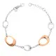 Orphelia® 'Isotta' Women's Sterling Silver Bracelet - Silver/Rose ZA-7192