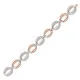 Orphelia® Women's Sterling Silver Bracelet - Silver/Rose ZA-7211/RG