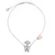 Orphelia® 'Lyra' Damen Sterling Silber Armbänd - Silber/Rosa ZA-7390