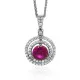 Orphelia® 'Belina' Women's Sterling Silver Chain with Pendant - Silver ZH-7049