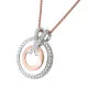 Orphelia® 'Azalea' Dames Zilver 925 925 Collier - Zilver/Rosé ZH-7095/1