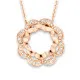 Orphelia® 'Onyx' Dames Zilver 925 925 Collier - Rosékleurig ZH-7127/RG