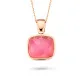 Orphelia® 'Isabella' Women's Sterling Silver Chain with Pendant - Rose ZH-7198/PI