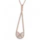 Orphelia® 'Tiziana' Women's Sterling Silver Chain with Pendant - Rose ZH-7276/RG