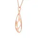 Orphelia® 'Ava' Women's Sterling Silver Chain with Pendant - Rose ZH-7374 RG