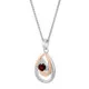 Orphelia® 'Eevi' Women's Sterling Silver Chain with Pendant - Silver/Rose ZH-7375/1