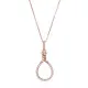 Orphelia® 'Aava' Women's Sterling Silver Chain with Pendant - Rose ZH-7421