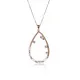 Orphelia® 'Islia' Women's Sterling Silver Chain with Pendant - Rose ZH-7423/RG