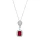 Orphelia® 'Enora' Women's Sterling Silver Chain with Pendant - Silver ZH-7426/RU