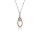 Orphelia® 'Ambra' Dames Zilver 925 925 Collier - Rosékleurig ZH-7439