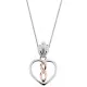Orphelia® 'Delilah' Damen Sterling Silber Halskette mit Anhänger - Silber/Rosa ZH-7475