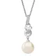 Orphelia® 'Clara' Women's Sterling Silver Chain with Pendant - Silver ZH-7515