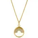 Orphelia® 'Tista' Women's Sterling Silver Pendant with Chain - Gold ZH-7586/G