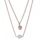 Orphelia® 'Joelle' Women's Sterling Silver Necklace - Rose ZK-7432