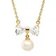 Orphelia® 'Sparkle' Women's Sterling Silver Chain with Pendant - Gold ZK-7512