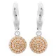 Orphelia® 'Leanna' Women's Sterling Silver Drop Earrings - Silver/Rose ZO-7120