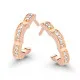 Orphelia® 'Onyx' Femmes Argent Créoles - Rosé ZO-7127/RG