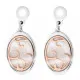 Orphelia® 'Jarina' Women's Sterling Silver Drop Earrings - Silver/Rose ZO-7165