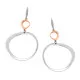 Orphelia® 'Renée' Women's Sterling Silver Drop Earrings - Silver/Rose ZO-7181