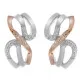 Orphelia® 'Sally' Femmes Argent Puce d'oreille - Argent/Rose ZO-7230