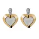 Orphelia® 'Debby' Women's Sterling Silver Stud Earrings - Silver/Gold ZO-7289/G