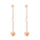Orphelia® 'Nahara' Women's Sterling Silver Drop Earrings - Rose ZO-7378