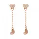 Orphelia® 'Elisa' Women's Sterling Silver Drop Earrings - Rose ZO-7381