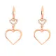 Orphelia® 'Alfina' Women's Sterling Silver Drop Earrings - Rose ZO-7383