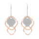 Orphelia® 'Inez' Women's Sterling Silver Drop Earrings - Silver/Rose ZO-7391