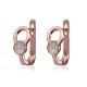 Orphelia® 'Ambra' Women's Sterling Silver Hoop Earrings - Rose ZO-7439