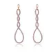 Orphelia® 'Aurora' Dames Zilver 925 925 Oorhangers - Rosékleurig ZO-7459