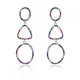 Orphelia® 'Aura' Dames Zilver 925 925 Oorhangers - Rosékleurig ZO-7461