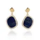 Orphelia® 'Amara' Women's Sterling Silver Drop Earrings - Gold ZO-7468