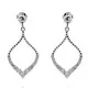 Orphelia® 'Grace' Women's Sterling Silver Drop Earrings - Silver ZO-7493