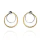 Orphelia® 'Bastien' Dames Zilver 925 925 Oorknoppen - Zilver/Goud ZO-7499