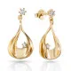 Orphelia® 'Etoile' Women's Sterling Silver Drop Earrings - Gold ZO-7524/G