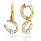 Orphelia® 'Aurora' Women's Sterling Silver Drop Earrings - Silver/Gold ZO-7525/G
