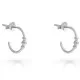 Orphelia® 'Chloe' Women's Sterling Silver Hoop Earrings - Silver ZO-7555